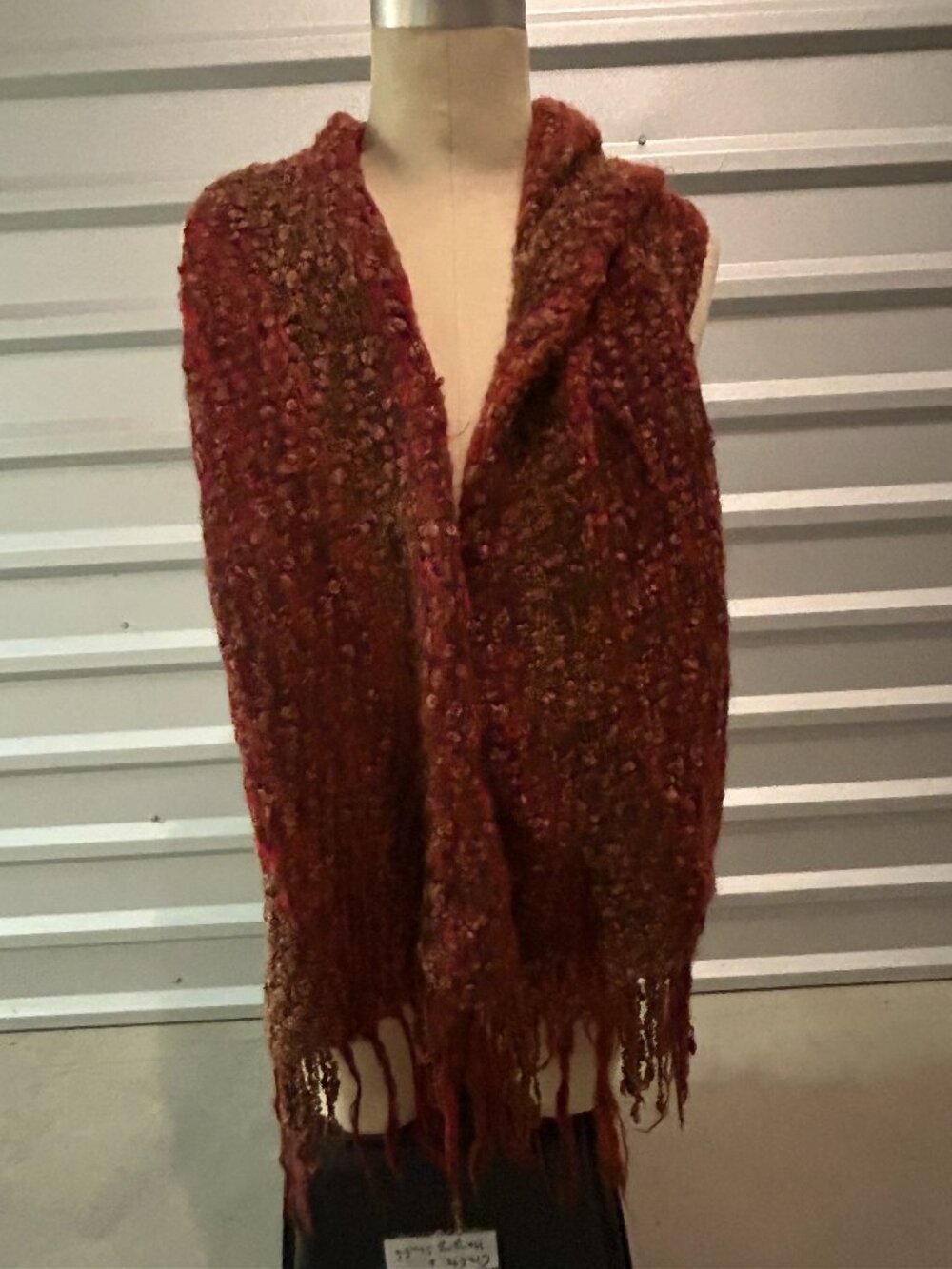 Red Knit Shawl - Pier 1